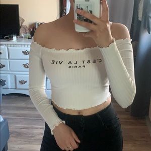 Pretty off the shoulder white top